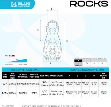 Набір для снорклінгу для дітей з короткими ластами, силіконовою маскою та сухим трубкою, темно-синій/крижано-блакитний, L-XL