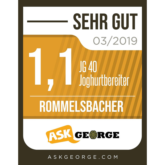 Йогуртниця ROMMELSBACHER JG 40 - до 1200 г йогурту, РК-дисплей, 18-годинний таймер, автоматичне вимкнення, електронний контроль те