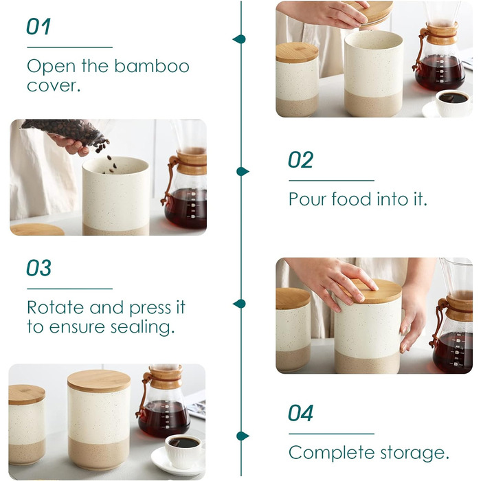 Банки для зберігання vancasso керамічні з герметичними кришками, контейнери для зберігання 2200 мл / 1120 мл / 550 мл, міцні кухон