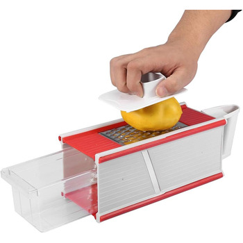 Кухонна терка HOLABONITA, Терка для кухонної коробки Терка для овочів Багатофункціональна терка ABS Лезо з нержавіючої сталі для побутових кухонь Кухонна терка Подрібнювачі