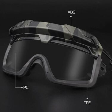 Нефункціональна тактична подвійна респіраторна напівмаска, швидка тактична шоломна протигазка, напівмаска для страйкболу, CS, косплею, мисливського спорядження, чорна