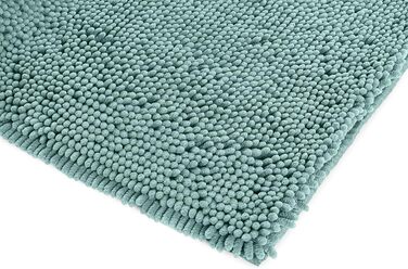 Килимок для ванної кімнати, з високим ворсом, нековзний, з мікрофібри, для ванної кімнати, 53 х 86 см, колір морської піни, зелени