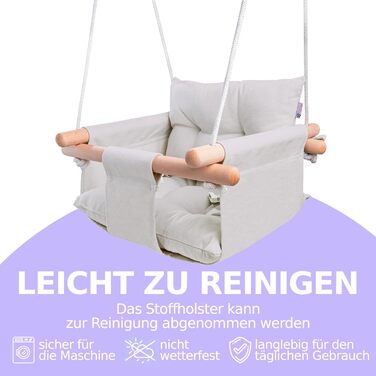 Полотняна дитяча гойдалка, дерев'яне підвісне сидіння гойдалки з ременями безпеки, міцна дитяча гойдалка, гойдалка для дітей для п