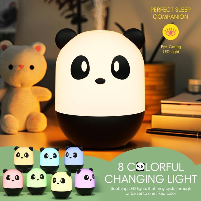 Аромадифузор SALKING, Ультразвуковий ароматерапевтичний дифузор Children Panda для ефірних масел, з функцією автоматичного вимкнення, Дифузор для подарунків до Дня захисту дітей