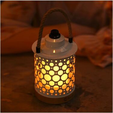 Ліхтар для кемпінгу BERGER Squillo Ліхтар для кемпінгу з акумуляторною батареєю та USB-портом живлення 3 регульовані колірні температури Акумуляторний кемпінговий ліхтар для використання без живлення від мережі Ліхтар для кемпінгу на випадок відключення е