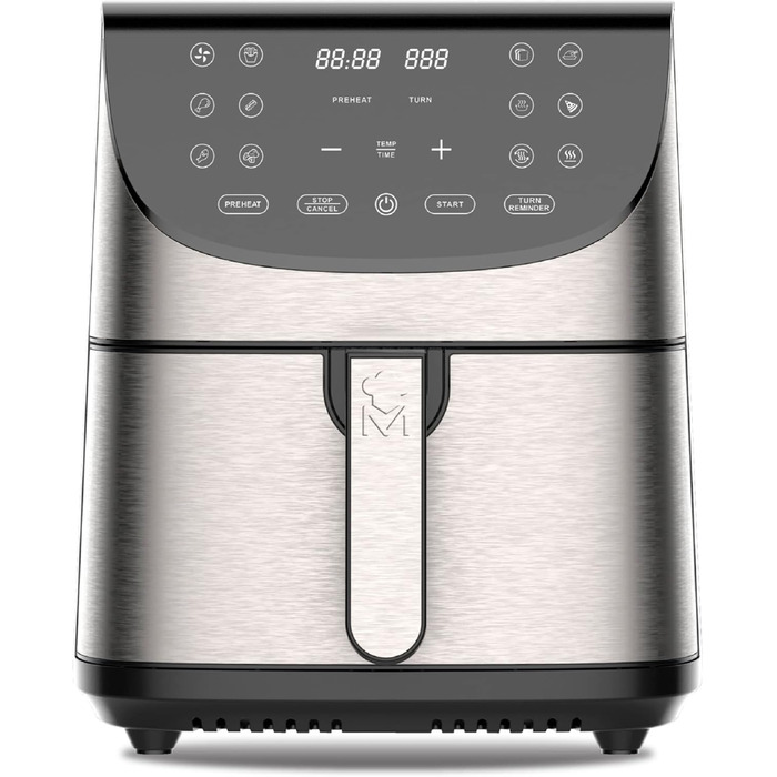 Аерофритюрниця Ємність 7 л і потужність 1700 Вт Світлодіодний сенсорний екран і кошик з антипригарним покриттям Фритюрниця Регульована температура 80-200C, 700