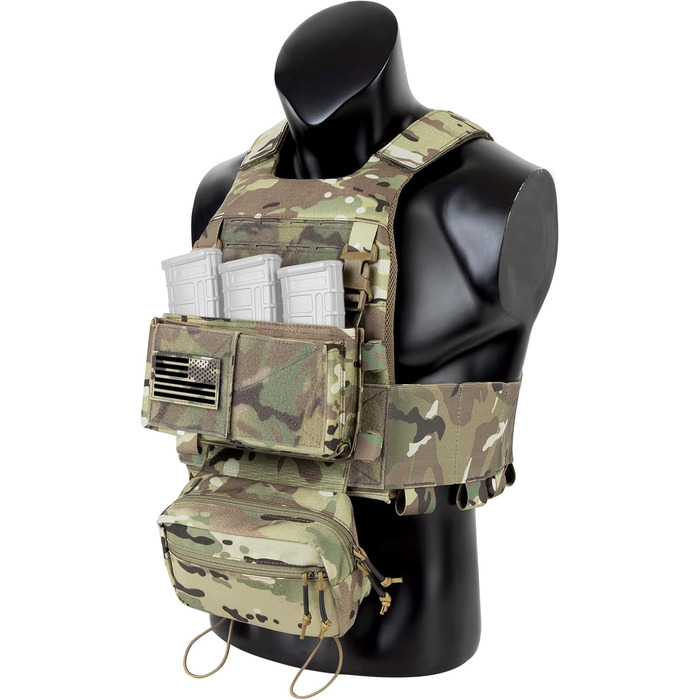 Низькопрофільний страйкбольний жилет регульований MOLLE Plate Carrier Грудний протектор