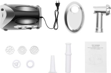 Електрична м'ясорубка 2800 Вт 220В автоматична м'ясорубка з нержавіючої сталі з насадкою для фаршу для ковбас та насадкою для соси