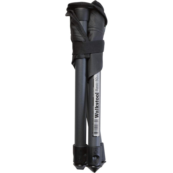 Табурет Walkstool - Базова модель - Складаний стілець на 3 ніжках з алюмінію - Складаний - 2 моделі на вибір з фіксованою висотою сидіння 50 та 60 см - Вантажопідйомність від 150 до 175 кг - Виготовлено у Швеції, Чорний, 60 см, Walkstool Basic