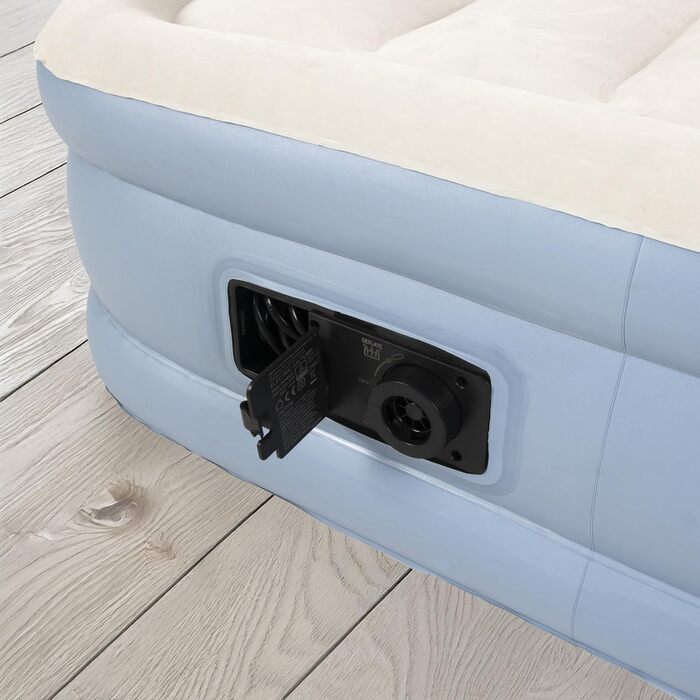 Самонадувальний надувний матрац/ліжко AVENLI для 1 особи, 1999x33 см, надувне гостьове ліжко з вбудованим насосом, висока спальна поверхня, флокована поверхня для кемпінгу та дому