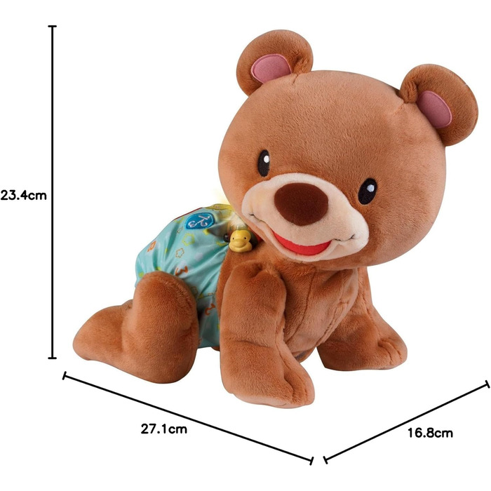 Інтерактивна плюшева іграшка, яка самостійно повзає, рахує, розмовляє і співає - Для дітей 9-36 місяців