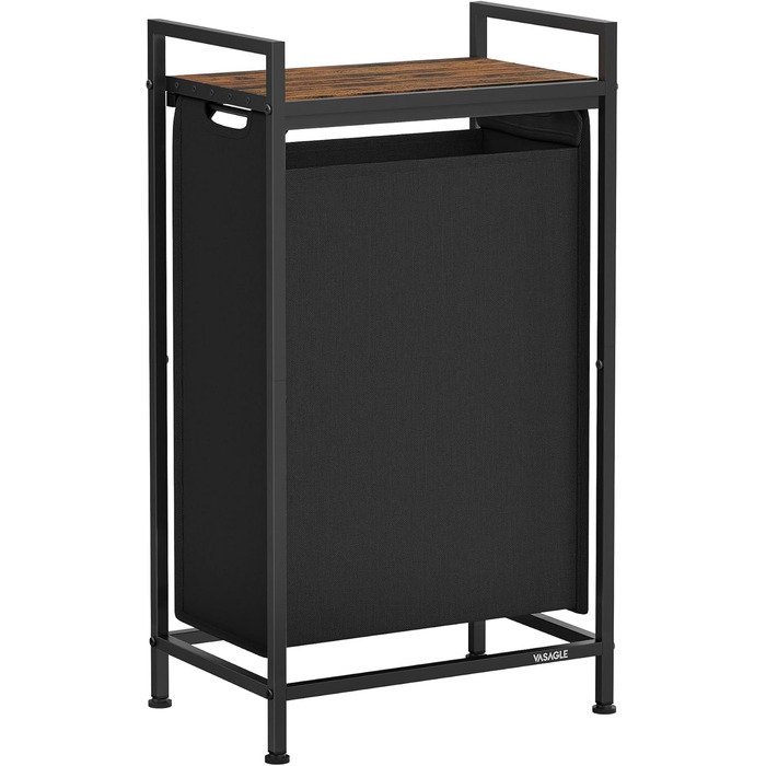 Кошик для білизни VASAGLE, збірник для білизни з полицею, ящик для білизни, мішок для білизни зі знімної тканини Oxford, металевий