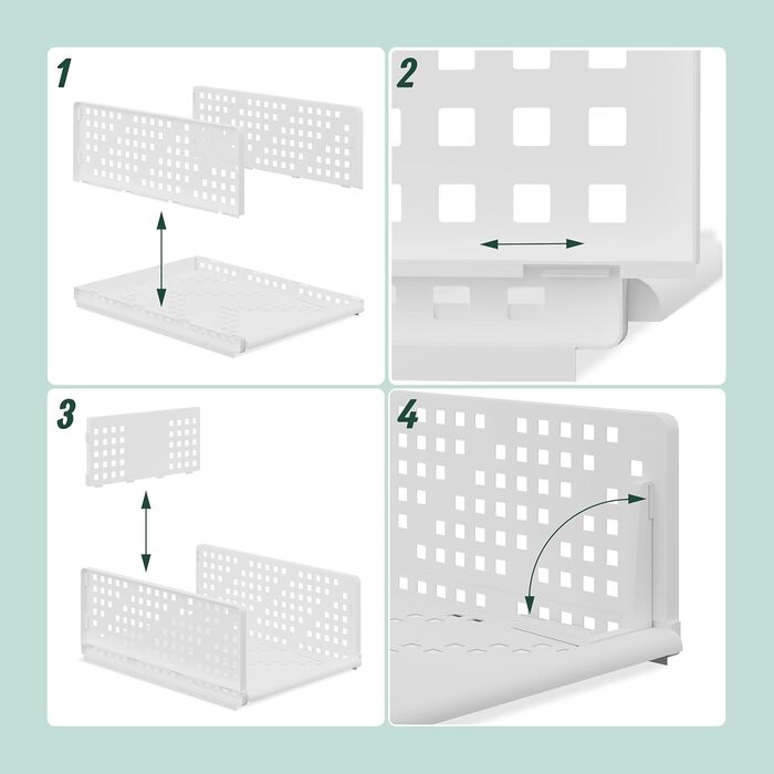 Комплект органайзерів для гардеробу Relaxdays із 3 предметів, коробки для зберігання речей, що штабелюються, 24,5x33,5x43,5 см, розсувні, білі, великі