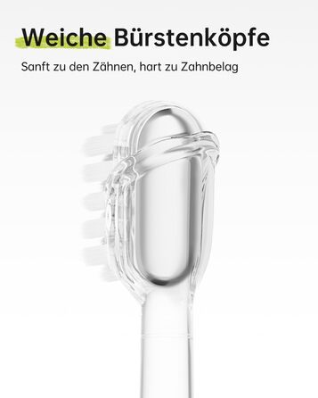 Електрична звукова зубна щітка з осциляціями та вібрацією для дорослих з додатком, 2 насадки (Зелена), (в упаковці)