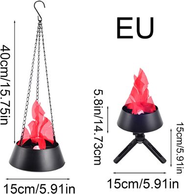 Світлодіодна лампа полум&39я Лампа зі штучним мерехтливим вогнем AC110-240V Декоративний світлодіодний ліхтар з ефектом полум&39я Для використання в приміщенні/на вулиці, на задньому дворі, у внутрішньому дворику, в саду, в будинку з привидами, на кемпінг