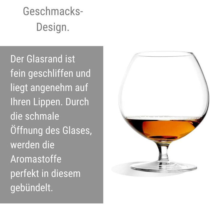 Келихи для коньяку Stlzle Lausitz I 585 мл I набір з 6 коньячних келихів I можна мити в посудомийній машині I тонке безсвинцеве кр