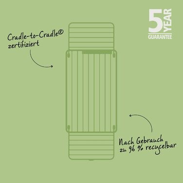 Сушарка для білизни Brabantia HangOn, 18 м (біла) компактна розкладна сушарка-підвіс для великих та малих об'ємів прання