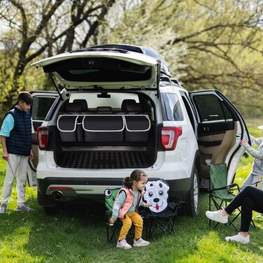 Універсальна сумка для автомобіля URAQT з 4 кишенями, водонепроникна, для заднього сидіння та багажника, з 3 регульованими ременями