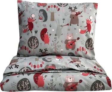 Комплекти постільної білизни mundolindo для хлопчиків та дівчаток, 100 бавовна, милий підодіяльник, лісові тварини, мила постільна