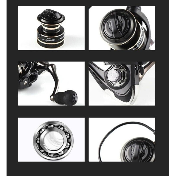 Котушка для спінінгу Boat Rock 12BB/14BB 5.2 1/4.71 Металева котушка для лову коропа Серія 1000 2000 3000 4000 5000 6000 7000 (Серія 2000)