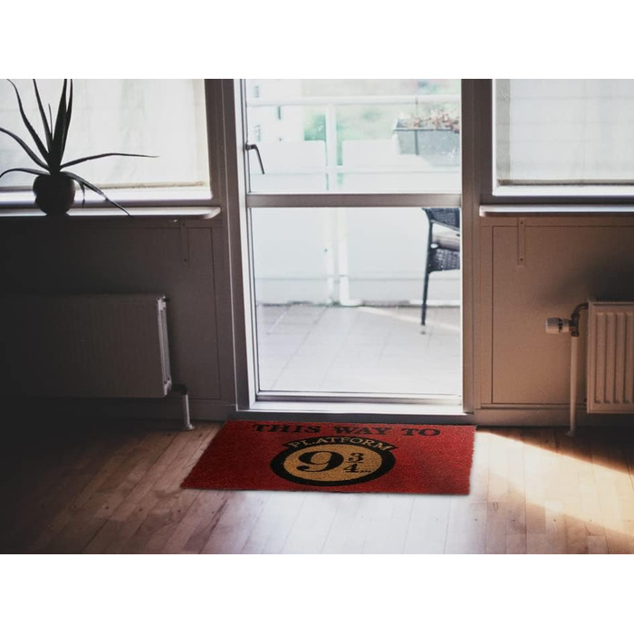 З блакитного неба - килимок для дверей із платформою Гаррі Поттера 9 3/4 - 60x40 см - чарівний дизайн для шанувальників та колекціонерів - підходить для використання в приміщенні та на вулиці