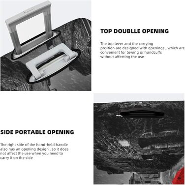 Чохол для валізи BAFAFA з принтом Червона парасолька, захист від подряпин та пилу, еластичний, чорний, розмір 80