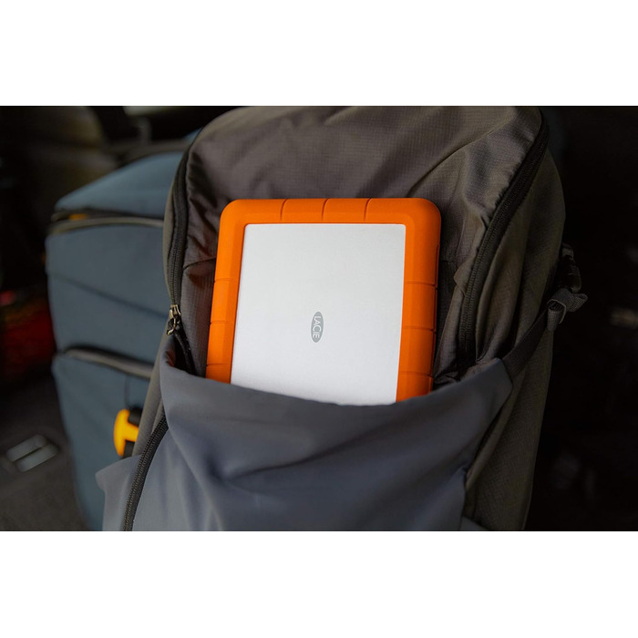 Зовнішній жорсткий диск LaCie Rugged Raid Shuttle 8 ТБ, портативний жорсткий диск - USB-C USB 3.0, стійкий до ударів пилу та вологи, для настільних комп'ютерів Mac/PC, ноутбуків, 1 місяць Adobe CC (STHT8000800) RAID Shuttle 8 ТБ