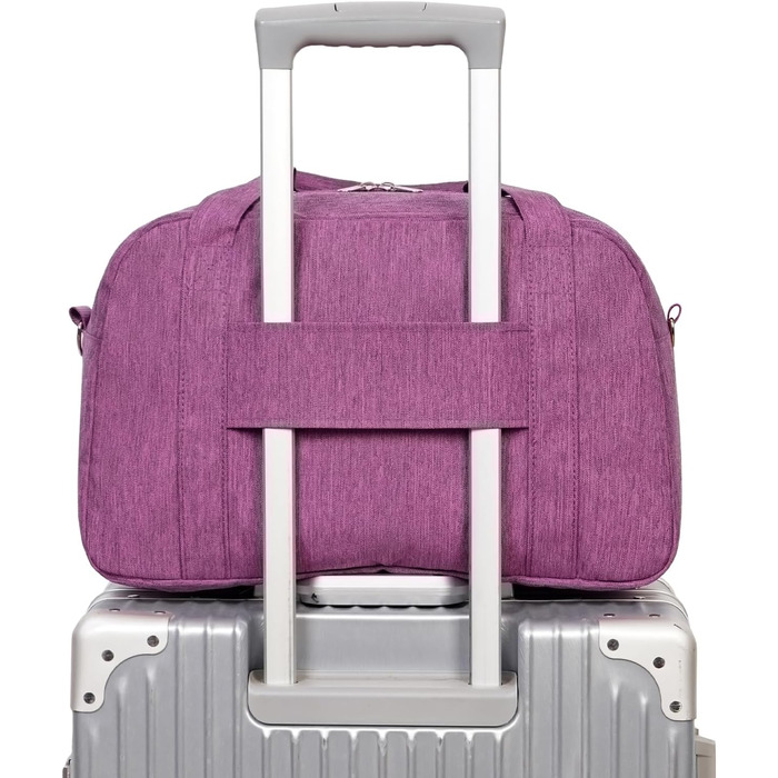 Ручна поклажа Narwey Ryanair 40x30x20, маленька спортивна сумка, складна дорожня сумка, сумка для ручної поклажі Airplane для жінок, дорожня сумка Weekender для чоловіків 20 л (темно-фіолетовий)