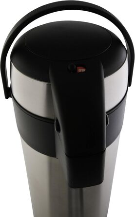 Аеропот Axentia сріблястого кольору, помповий горщик з нержавіючої сталі, об&39єм приблизно 5 л, 19 x 19 x 45 см, одинарний