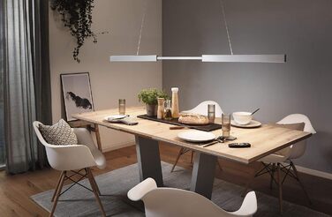 Розумна підвісна LED-лампа Paulmann SmartHome Zigbee Aptare, 18 Вт, 2700 К, метал, шліфований алюміній, стельовий світильник