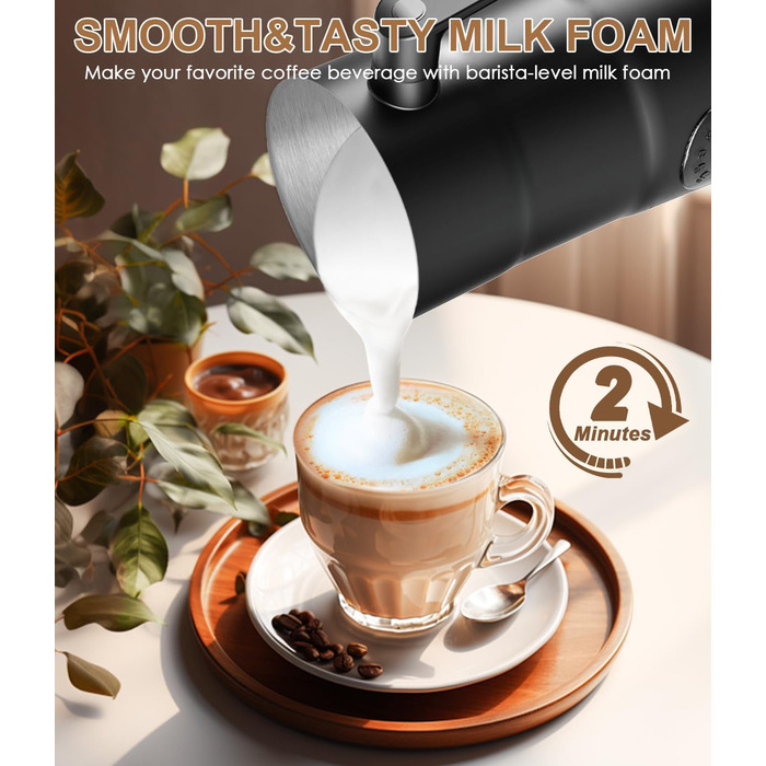 Вт піноутворювач для молока електричний 4 в 1 Автоматичний піноутворювач для підігріву молока з антипригарним покриттям Автоматичн