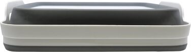 Висувна миска Cao 9 літрів для дорослих унісекс сіро-біла 30,5 x 30 см - В 20 см (розкрита) - В 7 см (складена)