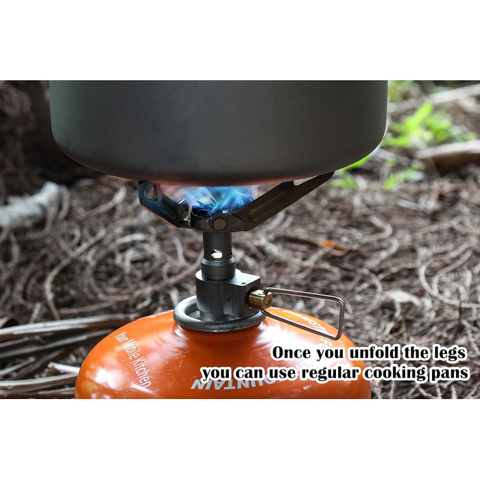 Вт Кемпінгова газова плита Міні-газова плита з титанового сплаву Похідна плита Портативний пальник Ультралегка кишенькова духовка