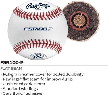 Серія бейсбольних м&39ячів Rawlings Practice, набір з 12 м&39ячів Flachnaht / FSR100-P / 12 шт.