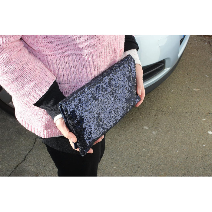 Блискуча вечірня сумочка-клатч з паєтками, бордовий