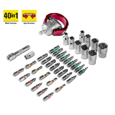 Викрутка з набором біт Trotec 40 pieces Bit and Socket Wrench Set (6200001005)