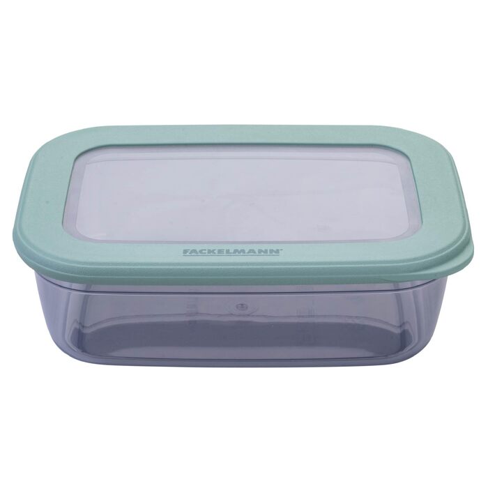 Контейнер для зберігання Fackelmann 1200 мл прозорий контейнер з кришкою, ідеальний для подорожей, безпечний для миття в посудомийній машині, контейнер для приготування їжі 1200 мл