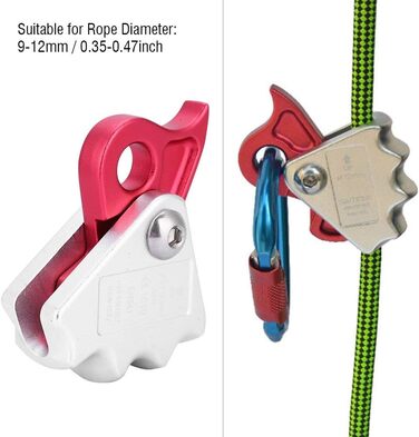 Пристрій для спуску з мотузкою MAGT Climbing Stopper 15KN із самогальмівним зупинником для рятувального мотузкового пристрою діаметром 9-12 мм із кільцем для спуску, альпіністське спорядження