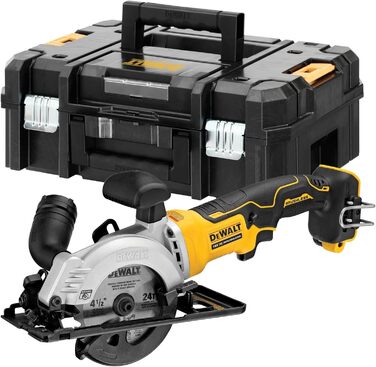 Акумуляторна циркулярна пила Dewalt 18 В DCS571NT (безщіткова, максимальна глибина різання 38 мм, спеціальна конструкція для робот