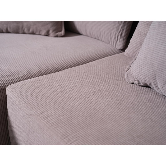 Місний диван 180 см у коробці не потребує складання, вакуумно-стиснутий пінопласт, доставляється компактно, сучасний дизайн (світло-сіра вельветова тканина, 2-місний) Світло-сіра вельветова тканина, 2-місний, 2-