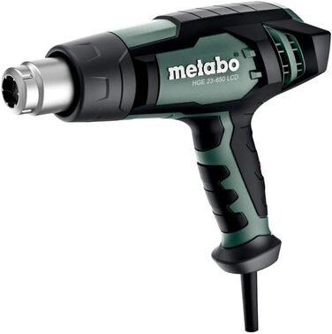 Повітродувка гарячого повітря Metabo HGE 23-650 LCD (603065500) metaBOX 145, об'єм повітря 150 / 500 л/хв, кількість ступенів об'є