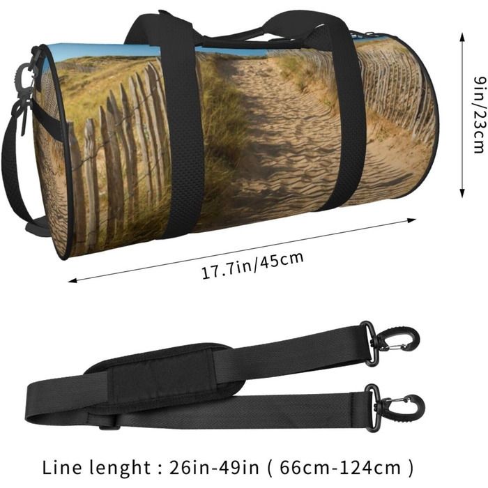 Спортивна сумка, дорожня сумка, пляжний принт, з принтом, сумка на нічліг, чорна, універсальний розмір, сумка для подорожей