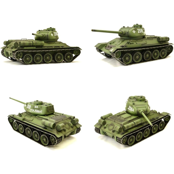 Радіокерований танк T-34/85 (116) Heng Long - з димом, звуком, сталевими шестернями та 2.4Ghz - V7.0