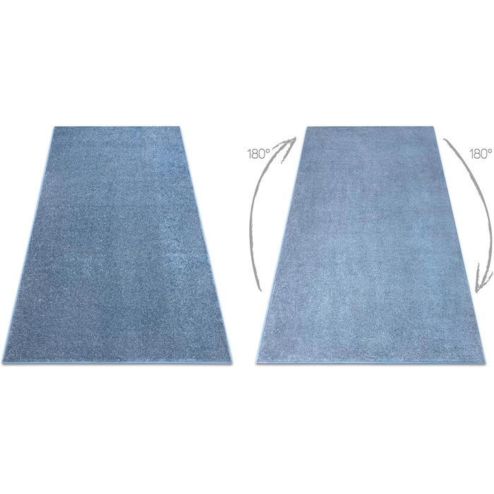Однотонний ніжний килим Santa FE для кімнат, вітальні, спальні, килимове покриття, синій, різні розміри, 400x600 см 400x600 см Син