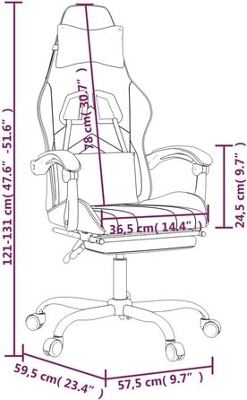 Геймерське крісло, офісне крісло, з підставкою для ніг, чорно-золотий колір, штучна шкіра
