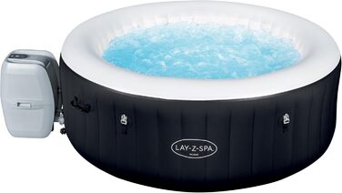 Гідромасажна ванна Bestway LAY-Z-SPA Miami AirJet, 180 x 66 см, 2-4 людини, кругла, чорна