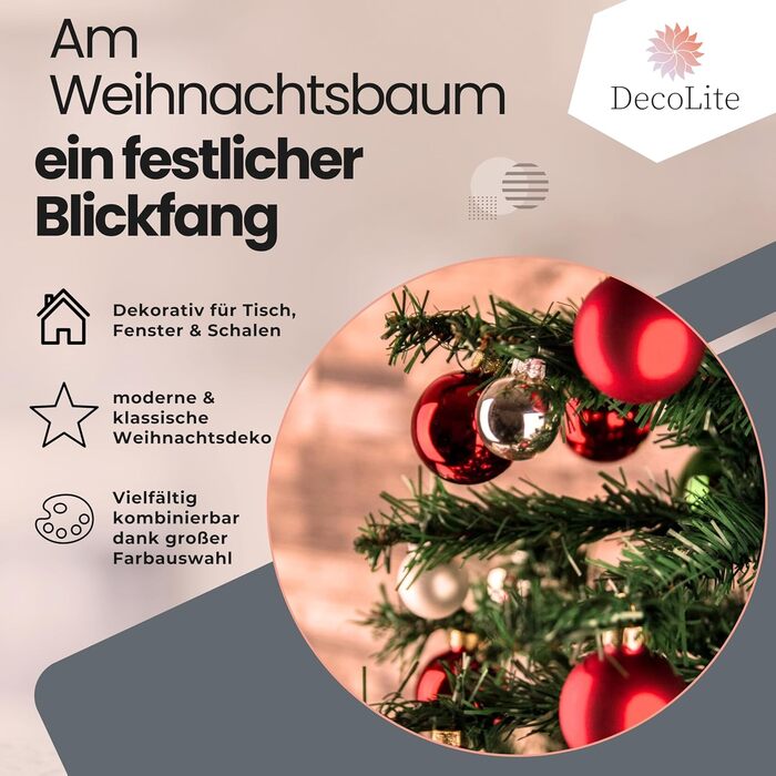 Різдвяні кульки набір з 30 шт DecoLite