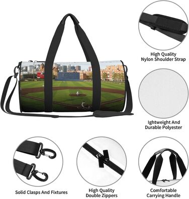 Спортивна сумка, дорожня сумка, з принтом бейсбольного м'яча, сумка на нічліг, чорна, універсальний розмір, сумка для подорожей