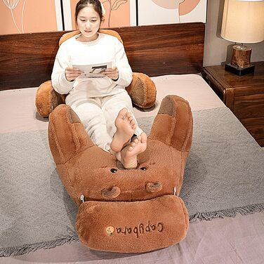 Звичайна подушка для читання Capybara - Плюшева подушка для читання Capybara Плюшева подушка для спини у формі тварин Подушка для підтримки спинки М&39яка подушка для позиціонування ліжка для сну, роботи, навчання 70*50 см