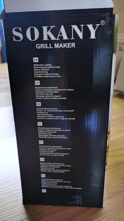 Контактний гриль SOKANY SK-227 1000 Вт, антипригарне покриття, прохолодна сенсорна ручка, автоматичний контроль температури, світлові індикатори, тостер для сендвічів, панінімейкер, електричний гриль